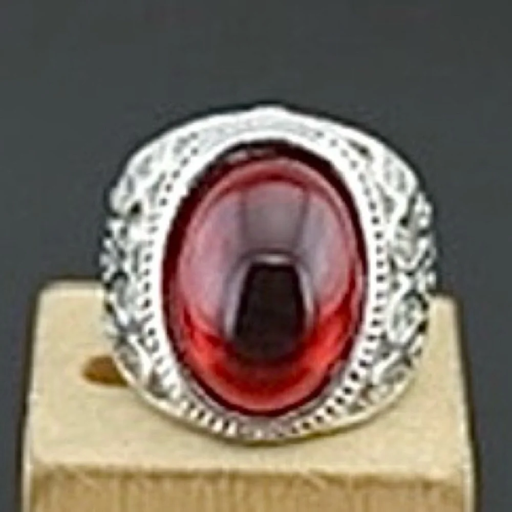 Size 9 1/2 Red Dome Statement Ring NEW